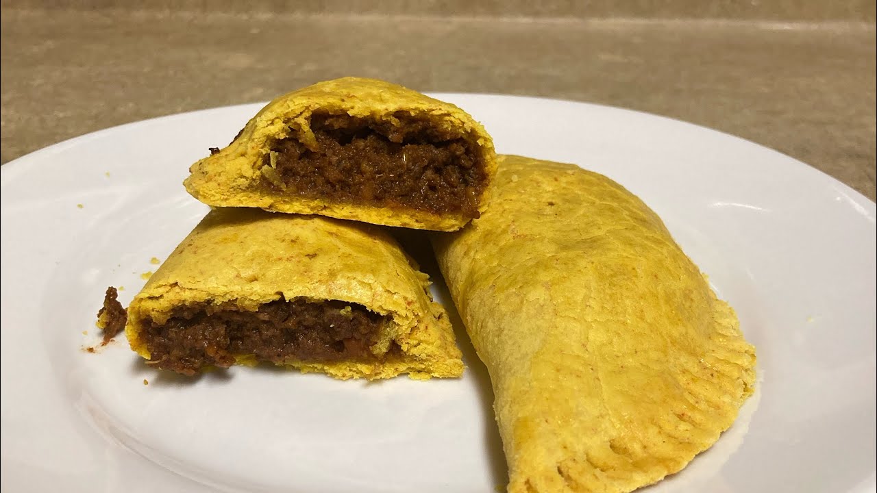 How To Make Jamaican Spicy Beef Patties With Flaky Dough! - YouTube