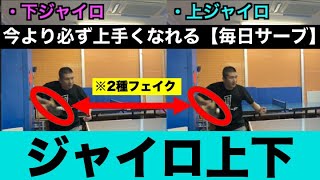 【卓球】新ジャイロサーブの上下フェイクが想像以上だった。