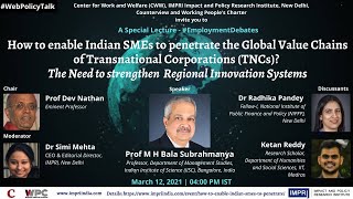 #EmploymentDebate & Special Lecture | E8 | Prof M H Bala Subramanya |  Indian SMEs to penetrate GVCs