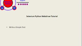 Selenium Python Webdriver Tutorial - Simple Test Script