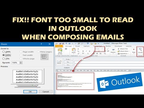 FIX!! Font too small to read in Outlook when composing emails