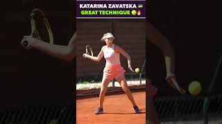 KATYA ZAVATSKA AWESOME TECHNIQUE #tennis #shorts