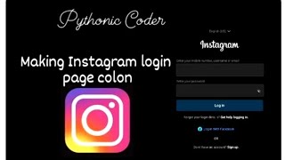 Making Instagram login page colon using Python library kivy and KivyMD. | #kivy #kivymd #instagram