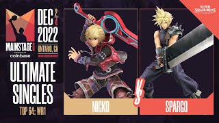 Nicko (Shulk) vs Sparg0 (Cloud) - Ultimate Top 64 Winners Round 1  - Mainstage 2022