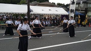 2023・9月10日・宮城県大崎市・岩出山中学校「なぎなた部」・岩出山なぎなたスポーツ少年団・政宗公まつり