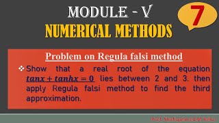 #7 || Problem#5 | Show that a real root of the equation  𝒕𝒂𝒏𝒙+𝒕𝒂𝒏𝒉𝒙=𝟎 lies between 2 ||  18MAT41||