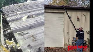 Cleaning Rain Gutters With An Ego LB5300 (LB5302) Blower \u0026 AGC1000 Gutter Kit