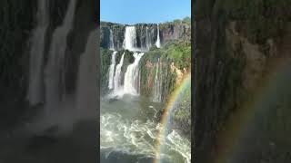 The spectacular Iguazu Falls between Argentina and Brazil is the largest waterfall system in world