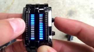 ★★★★★ Uniprod Men's Blue Binary Luminous LED Electronic Display Sport Waterproof Watch - Amazon