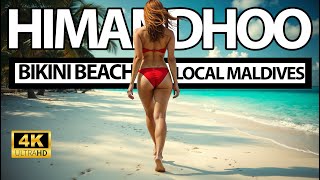 POV: HIMANDHOO MALDIVES |  BIKINI BEACH WALK [4k] Binaural Audio🎧