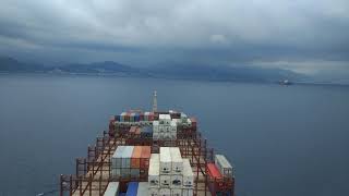 Time Lapse | Port Approach by a Container Ship | Genova | Italy | Maersk Line