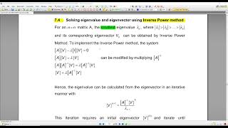 Chapter 7.3_Eigenvalue and eigenvector - inverse power method