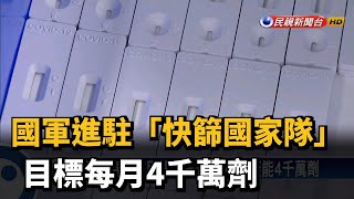 國軍進駐「快篩國家隊」　目標每月4千萬劑－民視新聞