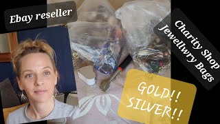 Charity Shop Jewellery Bags unbagging GOLD SILVER | EBAY Reseller UK