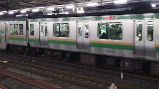 E231系1000番台コツK-38編成+ヤマU63編成大宮駅発車