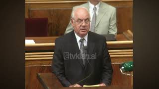 Mesazhi i Presidentit Moisiu në parlament para zgjedhjeve të Tetorit - (4 Shtator 2003)