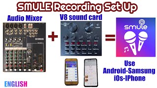 V8 Live Sound Card plus Audio Mixer for SMULE Recording | Android or iOS