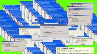 Windows error pop ups (greenscreen effect)