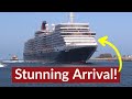 Queen Elizabeth Cruise Ship Arrival Timelapse.