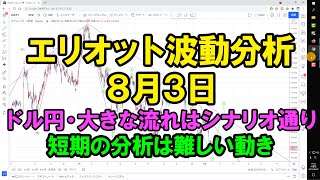 ドル円・大きな流れはシナリオ通り、短期の分析は難しい｜エリオット波動分析 2021年08月03日