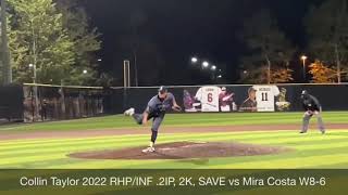 Collin Taylor 2022 INF/RHP - JSERRA TOURNAMENT HIGHLIGHTS