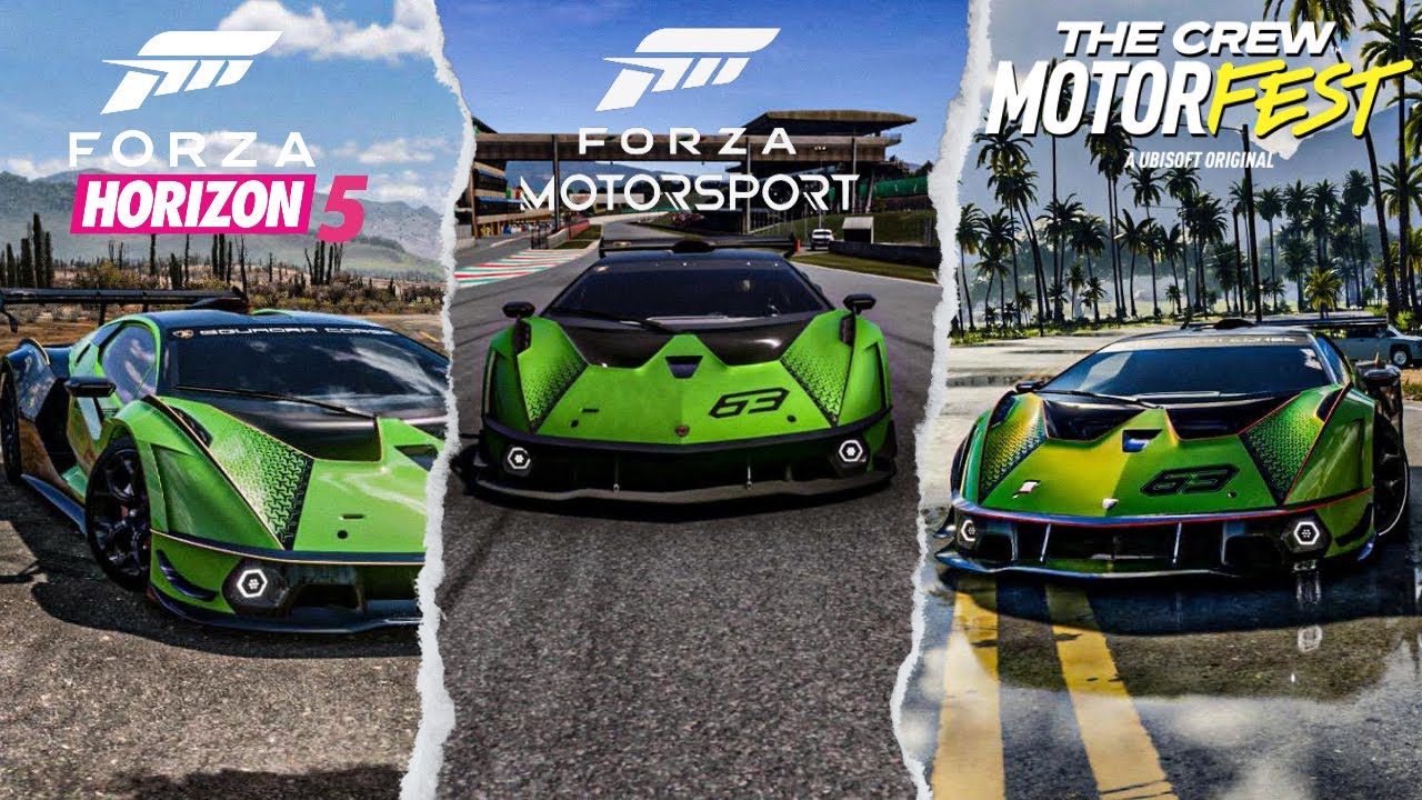 Forza Horizon 5 VS The Crew Motorfest Vs Forza Motorsport Car ...