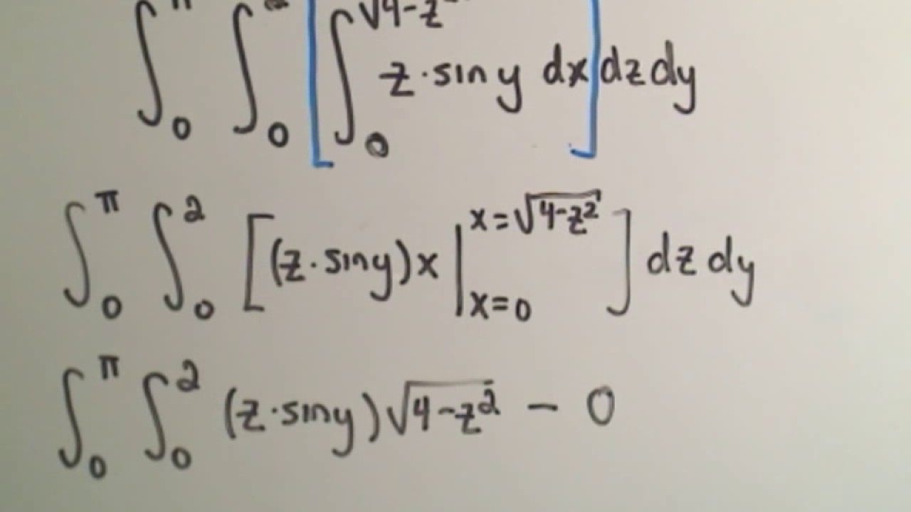 Evaluating A Triple Integral - YouTube