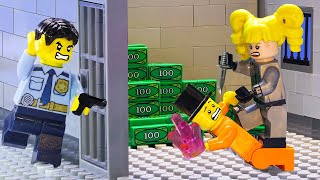 DIAMOND HEIST: Chasing Robber in Jail | LEGO City Robbery Prison Break