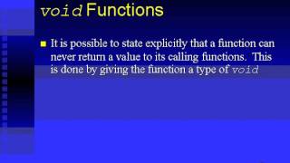 1602 C programming void Functions