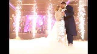 Dry Ice Low Lying Fog and Sparkular Machine for Alicia's Wedding. Special Effects by Light F/X Pro's