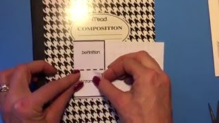Interactive Notebook - Vocabulary Template