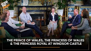 The Prince of Wales, The Princess of Wales & The Princess Royal at Windsor Castle
