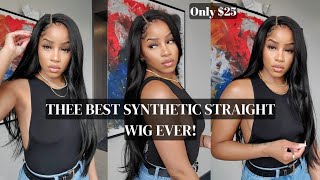 😍BEST Straight Synthetic Lace front Wig EVER!! Sensationnel Dashly Unit | SharronReneé