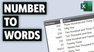 How to Convert Number to Words in Excel - Converting Number to Words in Excel