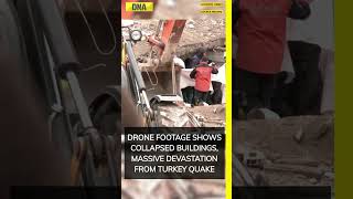 Drone footage shows collapsed buildings, massive devastation from Turkey quake #shorts