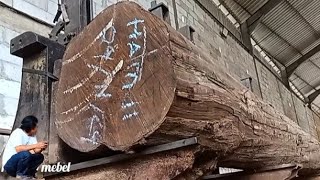 Tak ingin mengulang kesalahan, Kayu Jati TPK Besar senilai puluhan juta langsung digergaji.