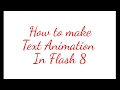 How to Make Glowing Text in Flash 8