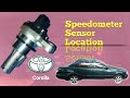 Speedometer Sensor Location Toyota Corolla