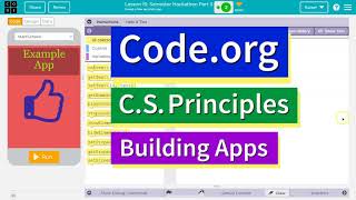 Code.org How to Create a Working Button for Your App - CS Principles Tutorial