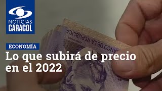 Lo que subirá de precio en el 2022