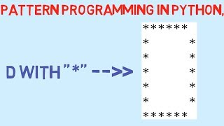 Star/Asterisk in "D" shape Python Pattern Programming.