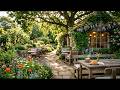 Morning Summer Jazz 🌸 Gentle Jazz Music at Cozy Garden Coffee Shop Ambience for Mood Booster, Study
