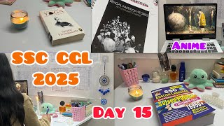 Day 15 ||Dec 26 || SSC CGL 2025 || SSC ASPIRANT || Study Vlog || Daily Schedule || Anime ||