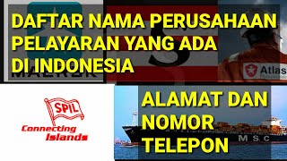 DAFTAR NAMA PERUSAHAAN PELAYARAN DI INDONESIA #Tobingseafarers