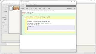 BlueJ Environment - Java Programming For Class 9 ICSE - Identify the Number as Even or Odd