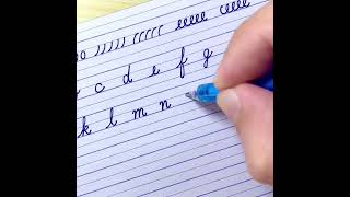Basic strokes small letters a-z | How to improve English cursive handwriting #handwriting #shorts