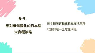 日本米教科書：6-3 應對氣候變化的日本稻米育種策略