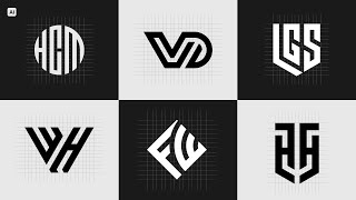 Easy Grid Logo Design Process On Same Lines | Adobe Illustrator Tutorial
