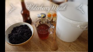 Making Elderberry Mead (Melomel) natural chemical-free #homebrew #elderberrymead