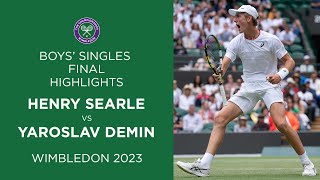 Henry Searle vs Yaroslav Demin: Boys' Singles Final Highlights | Wimbledon 2023